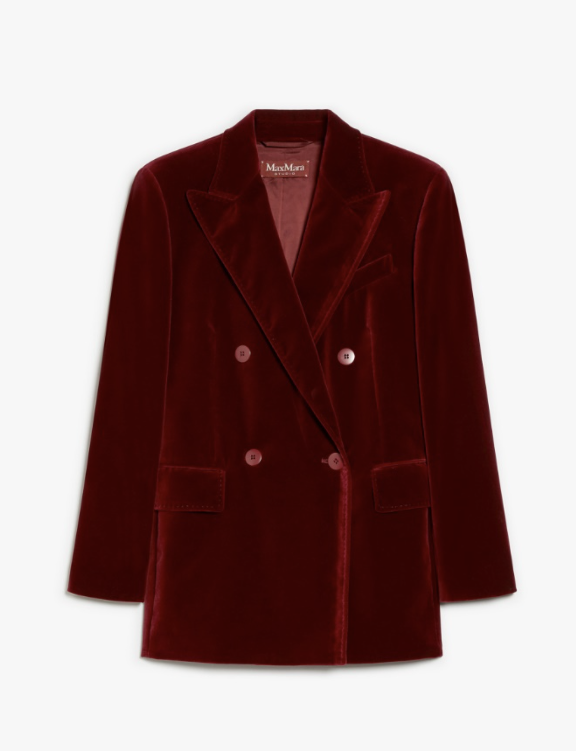 ジャケット Max Mara Bordeaux double-breasted jacket in wool Max Mara Digione Tuxedo Blazer in Bordeaux — UFO No More